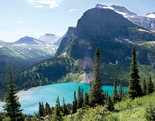GLACIER PARK 3D LENTICULAR INTERNALLY FRAMED LENTICULAR ART 14" X 18"