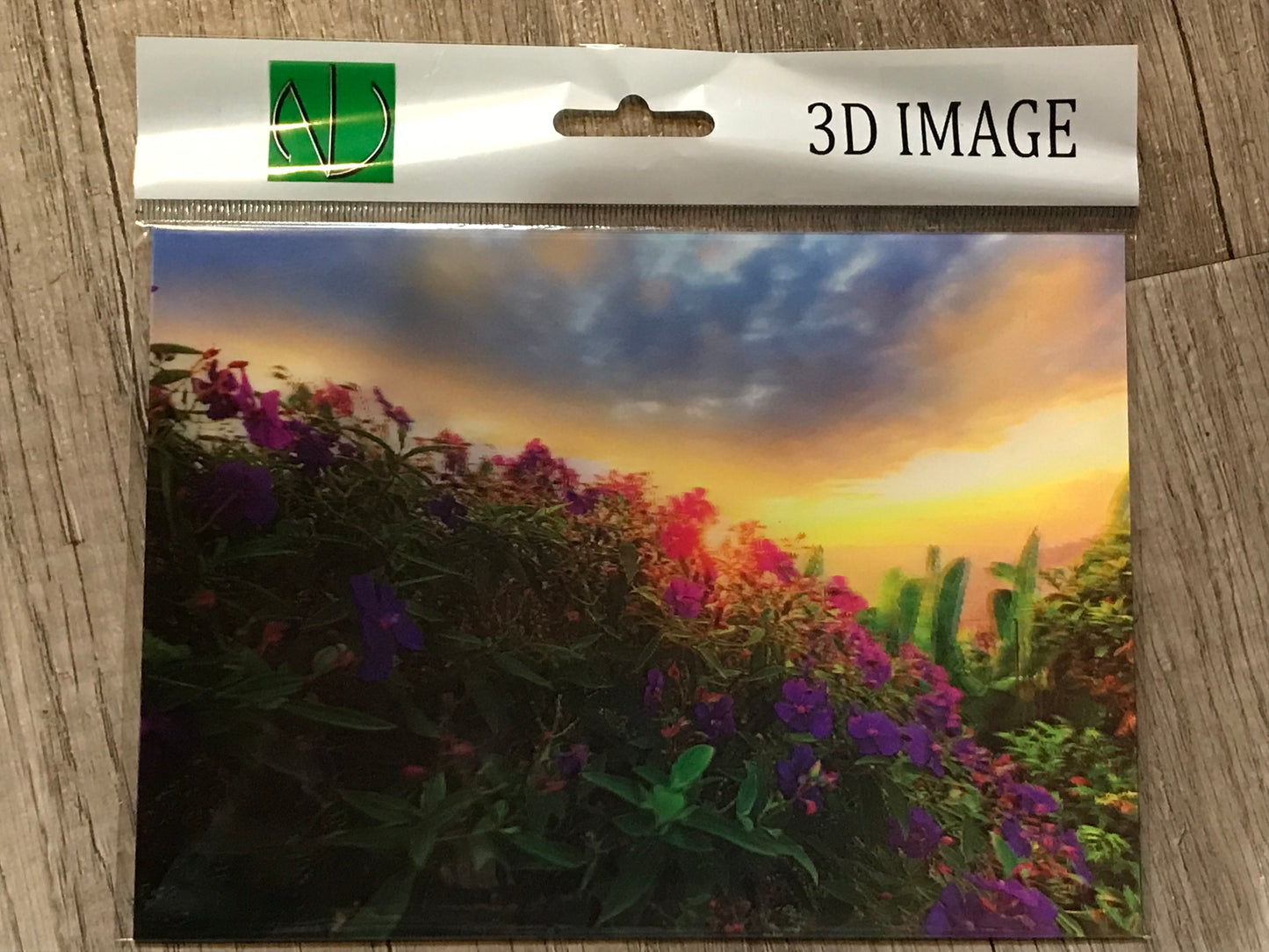 PURPLE PRINCESS FLOWERS FROM HAWAII 3D LENTICULAR FLAT 5" X 7"