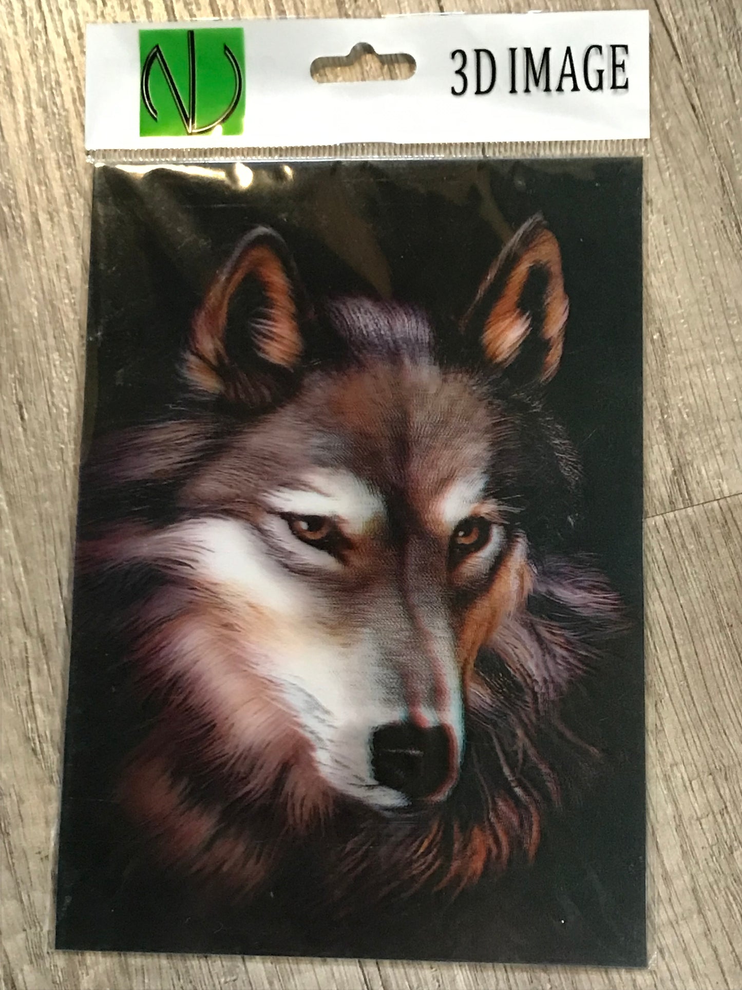 WOLF FACE 3D LENTICULAR FLAT 5" X 7"