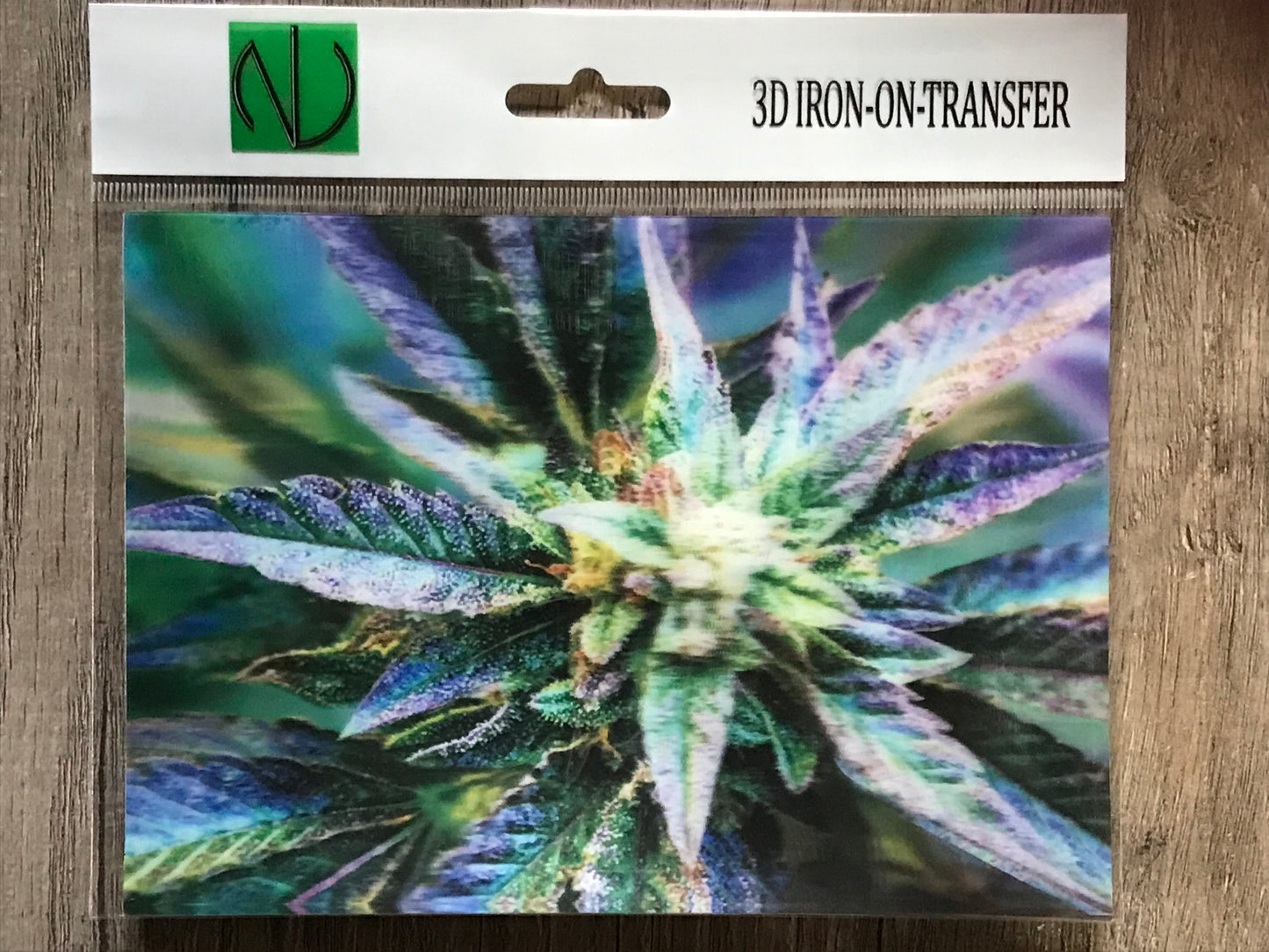 PURPLE KUSH 3D LENTICULAR IRON-ON TRANSFER FOR CLOTHING AND ACCESSORIES