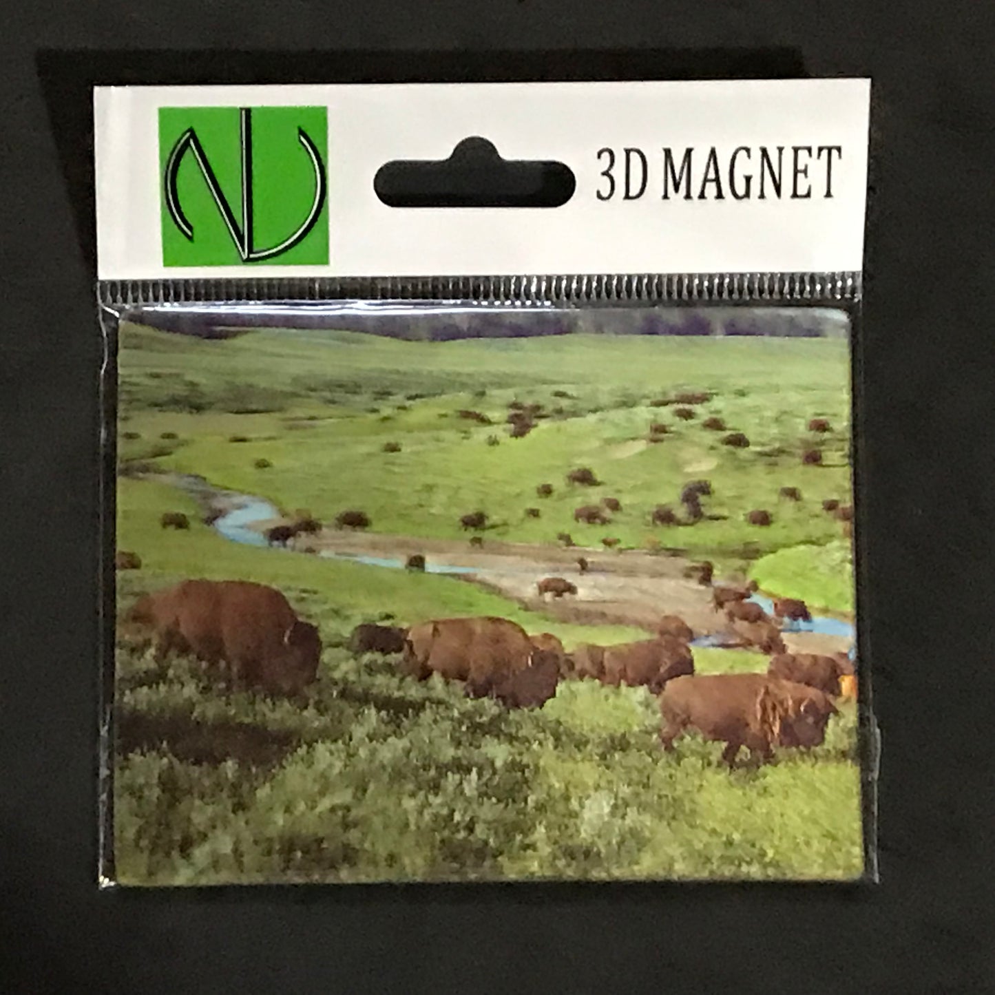BISON / NORTH AMERICAN BUFFALO 3D LENTICULAR MAGNET 2.75" X 3.5"