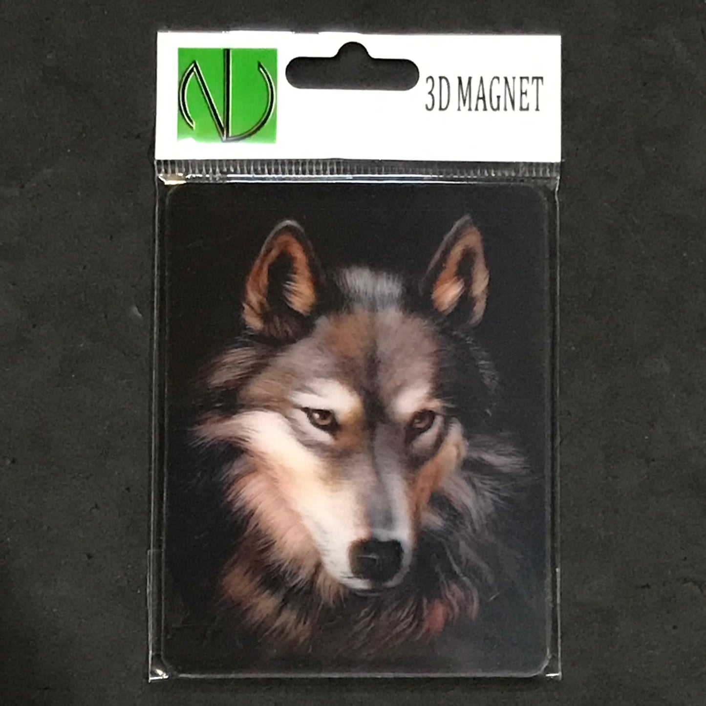 WOLF FACE 3D LENTICULAR MAGNET 2.75" X 3.5"